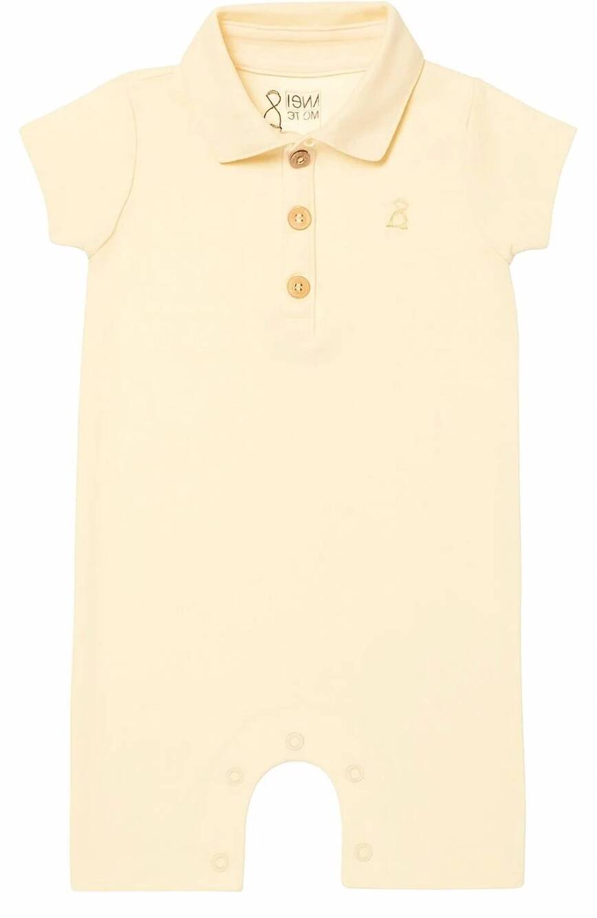 NEW ME & HENRY boys drift romper in cream pique